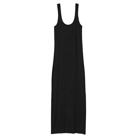 Victoria's Secret Black Sleeveless Ribbed Modal  Slip Dress Size - XL - Picture 4 of 5